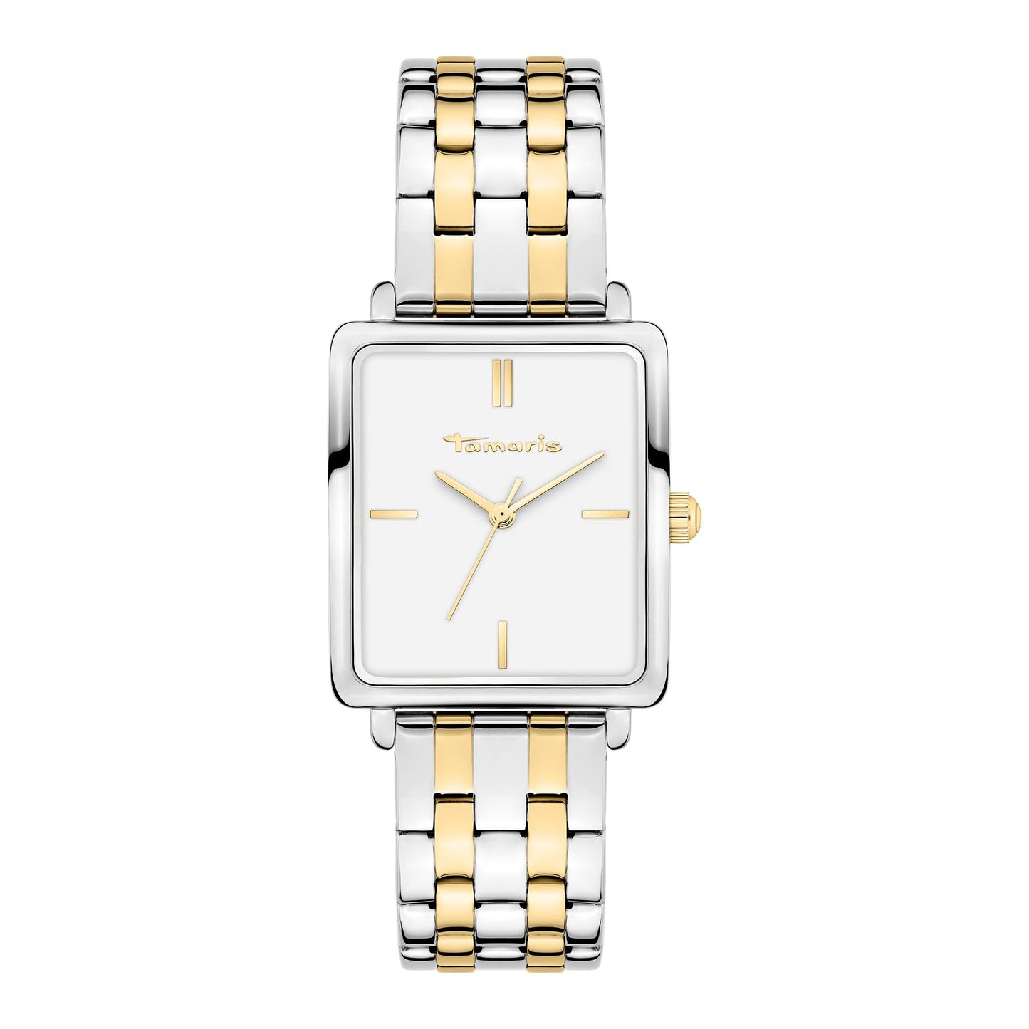 Tamaris ladies analogue wristwatch with quartz movement made of stainless steel with stainless steel bracelet
