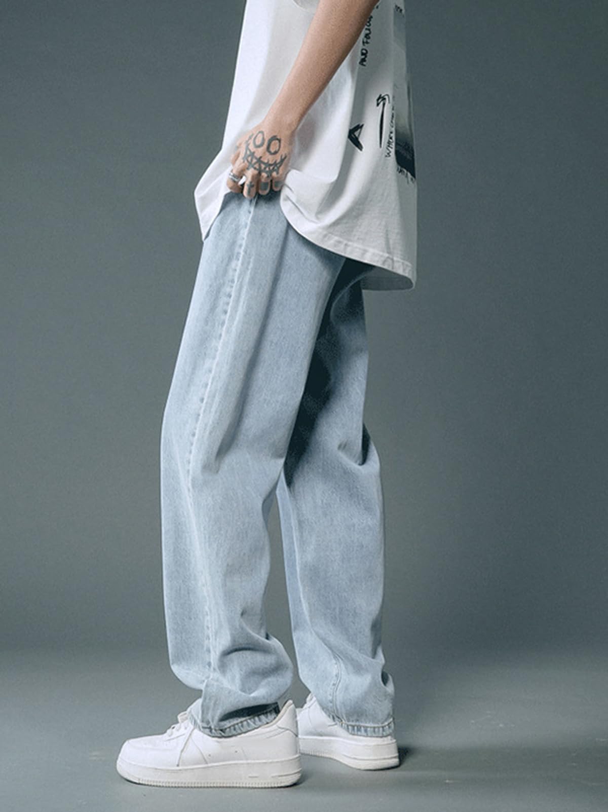 WANLAI Men’s Y2K Baggy Jeans