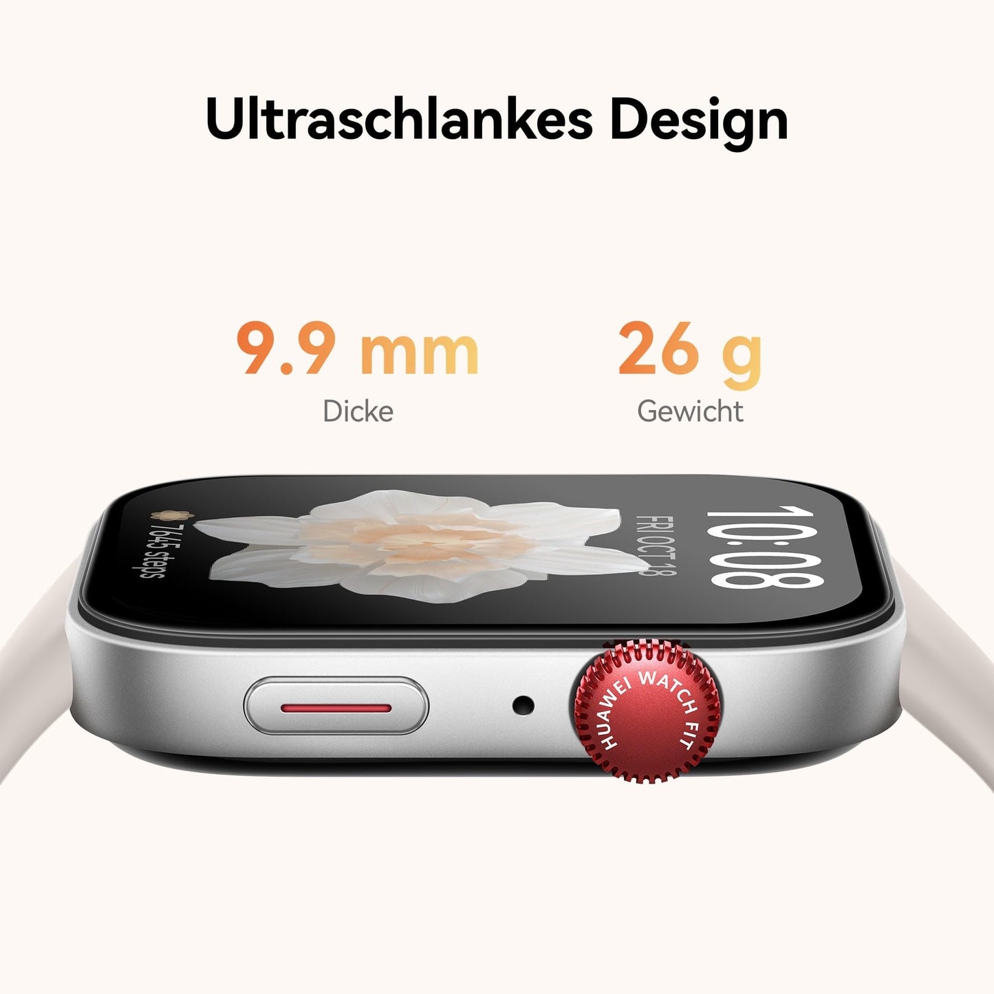 HUAWEI Watch FIT 3, Bluetooth-Anrufe, GPS,Smartwatch, Aluminum Case, iOS&Android, 1,82" AMOLED-Display, Bis zu 10 Tage Akkulaufzeit, Gesundheits&Fitness-Management, Gray Nylon【Amazon Exclusive】