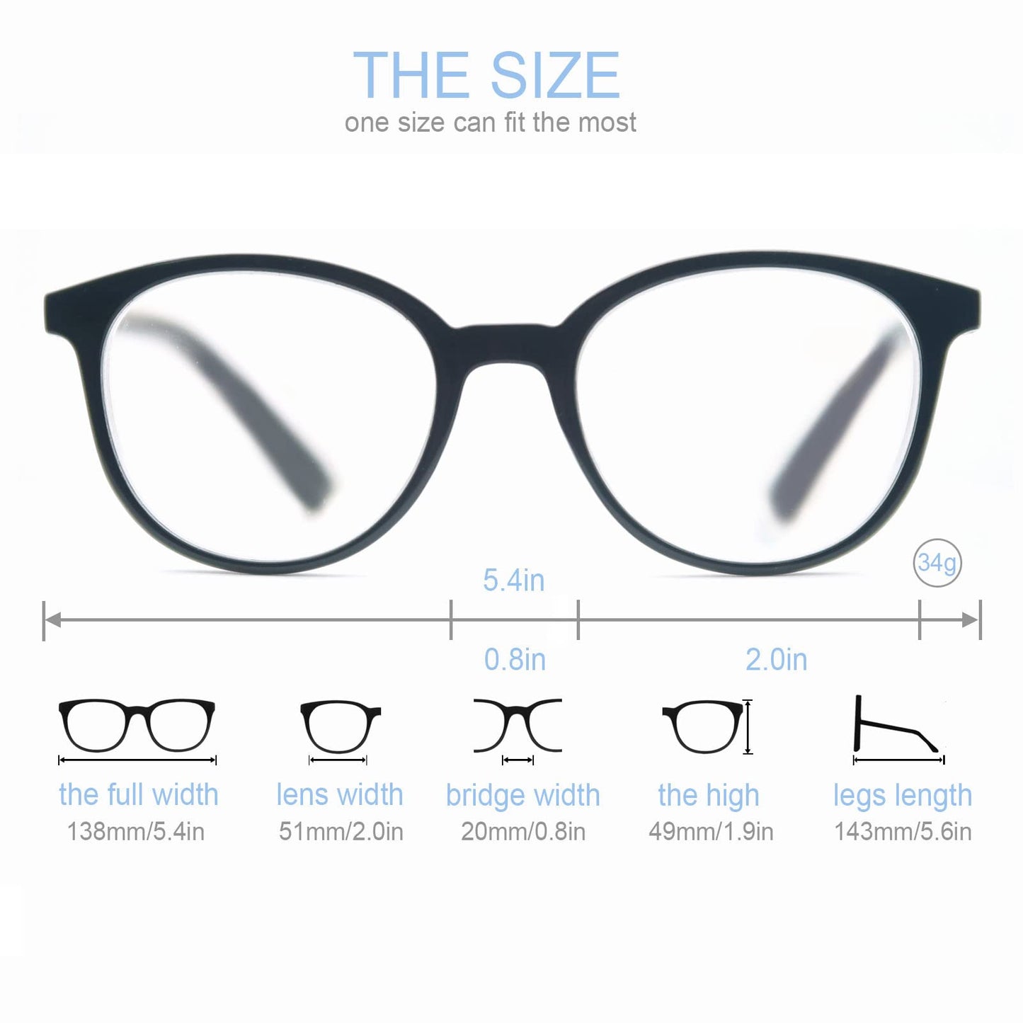 MODFANS (4 Pack) Lesebrille 2.5 Rund Herren Damen,Gute Brillen,Hochwertig,Mode,Komfortabel,Super Lesehilfe,fur Frauen