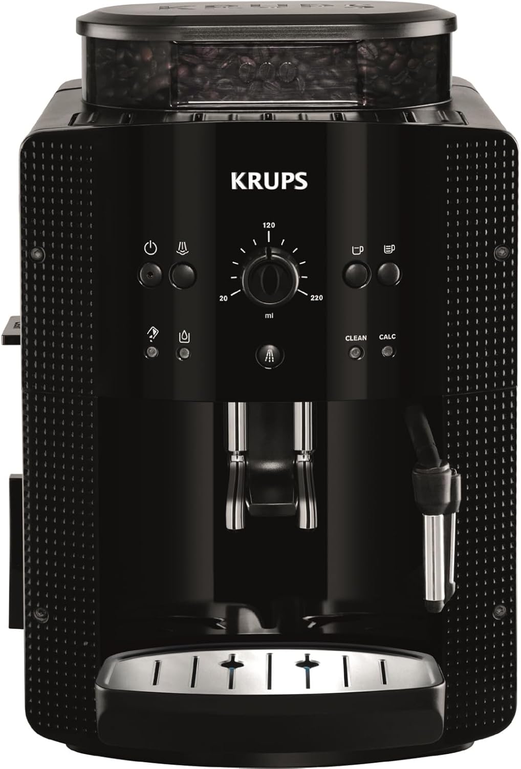 Krups EA8108 Espresso Kaffee Vollautomat mit CappuccinoPlus Milchdüse, schwarz