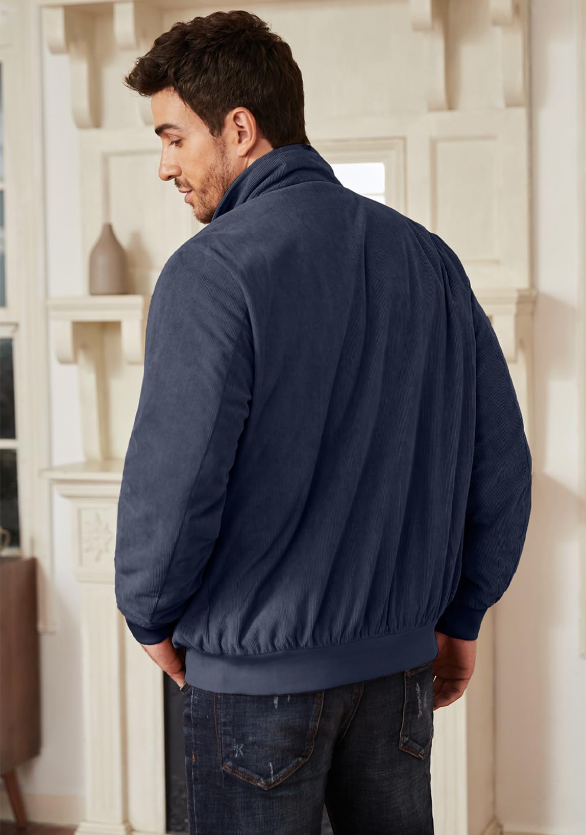 Men’s Corduroy Jacket – Fleece-Lined Winter Coat