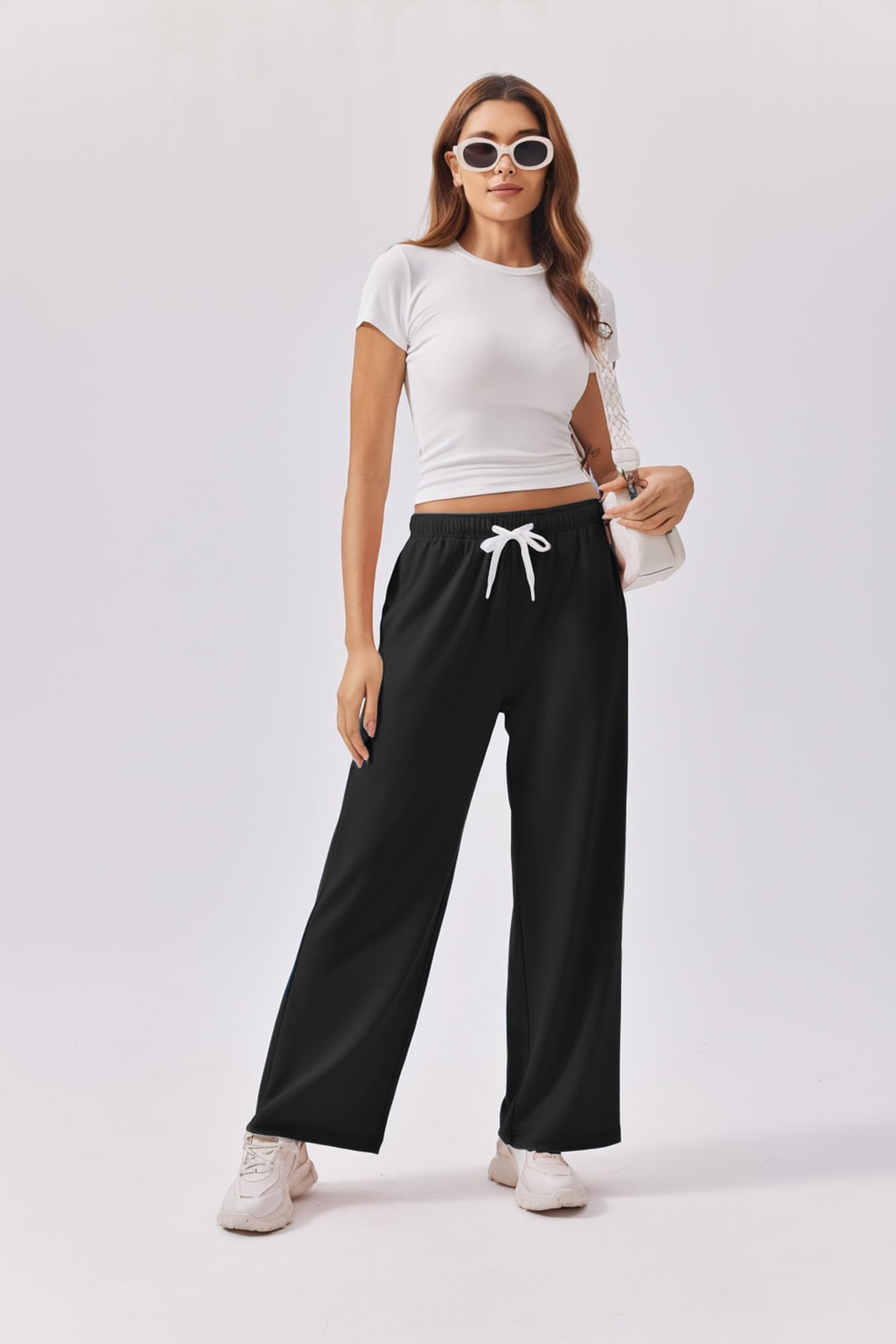 PINSPARK Women’s Jogger Pants – High-Waist Baggy Sweatpants
