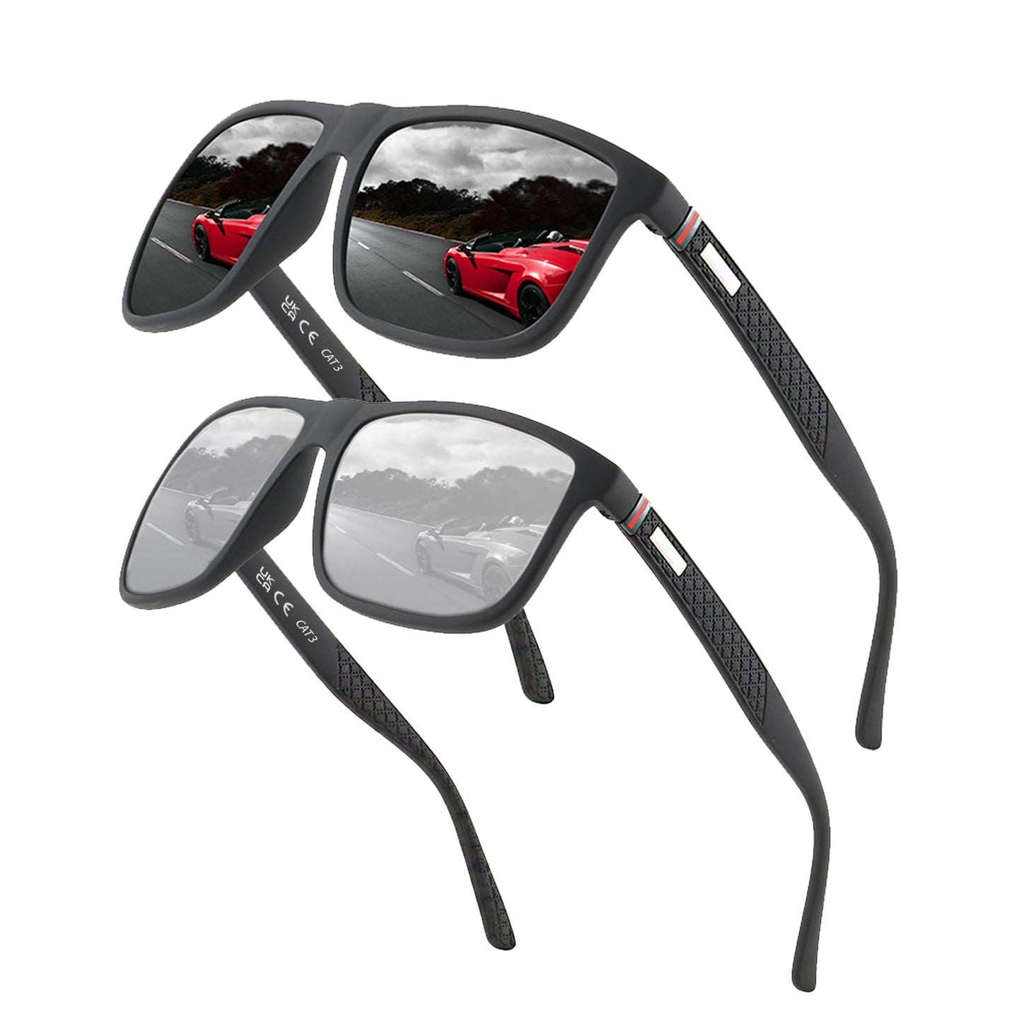 Perfectmiaoxuan Polarisierte Sonnenbrille Herren/Damen ; Vintage/Klassisch/Elegant Brillengestell; HD-Pilotobjektive; Golf/Fahren/Angeln/Reisebrille/Outdoor-Sportarten Mode Sonnenbrille
