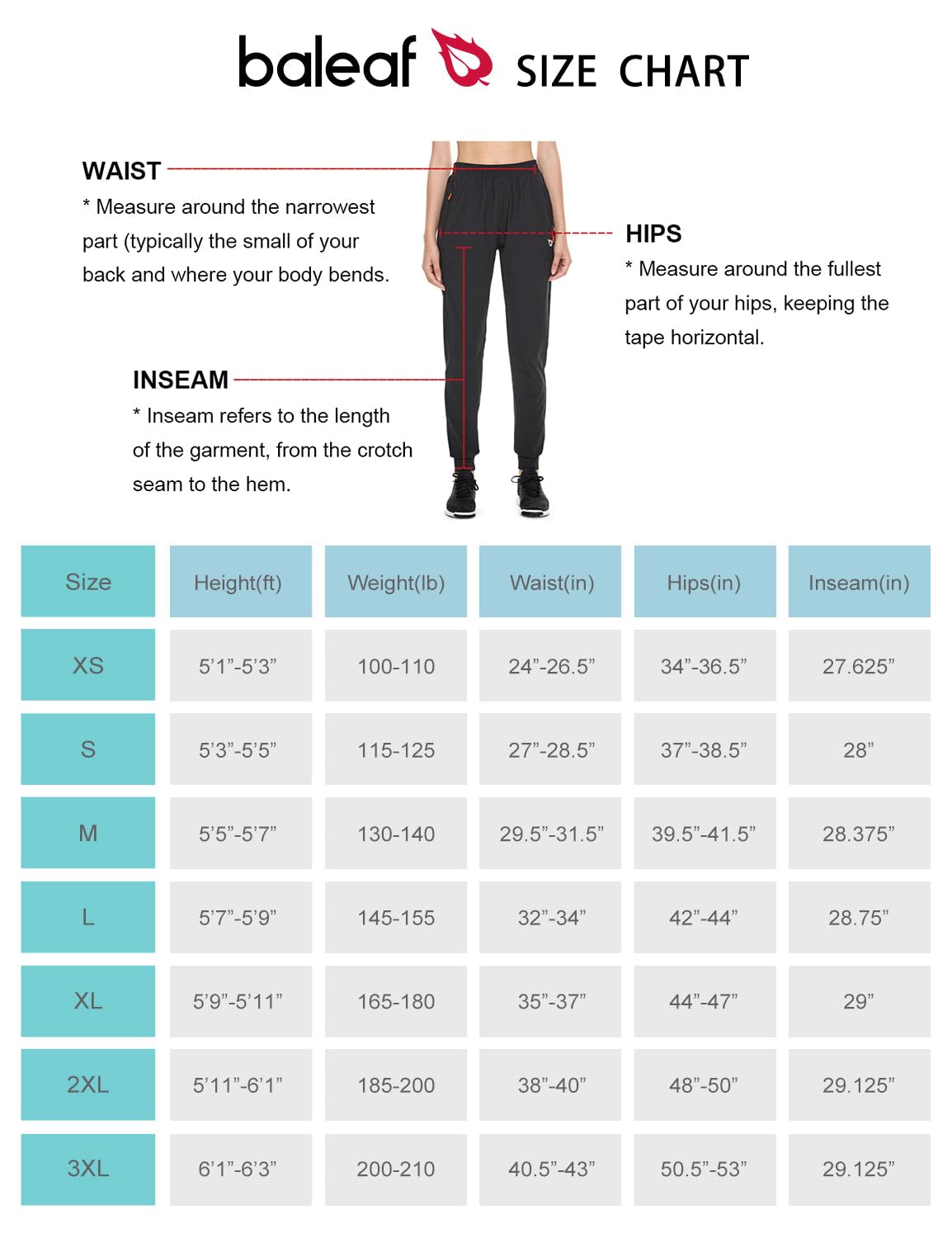baleaf Women's Lightweight Jogging Pants