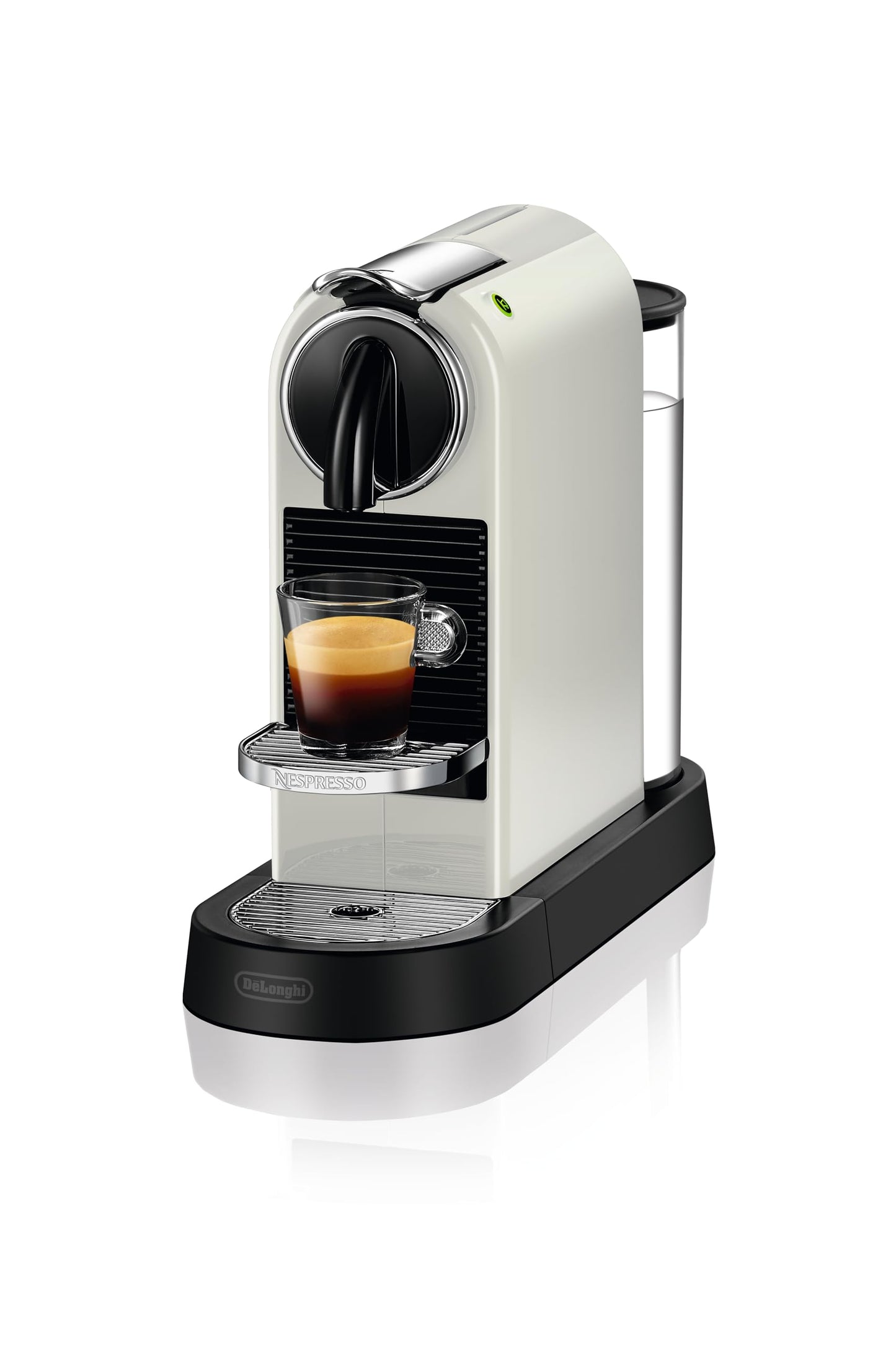 Nespresso De'Longhi EN167.W Citiz Kaffeekapselmaschine, Hochdruckpumpe und ideale Wärmeregelung ohne Aeroccino (Milchaufschäumer), Energiesparfunktion,1260W,37.4 x 11.9 x 25.5 cm, Creme-weiß