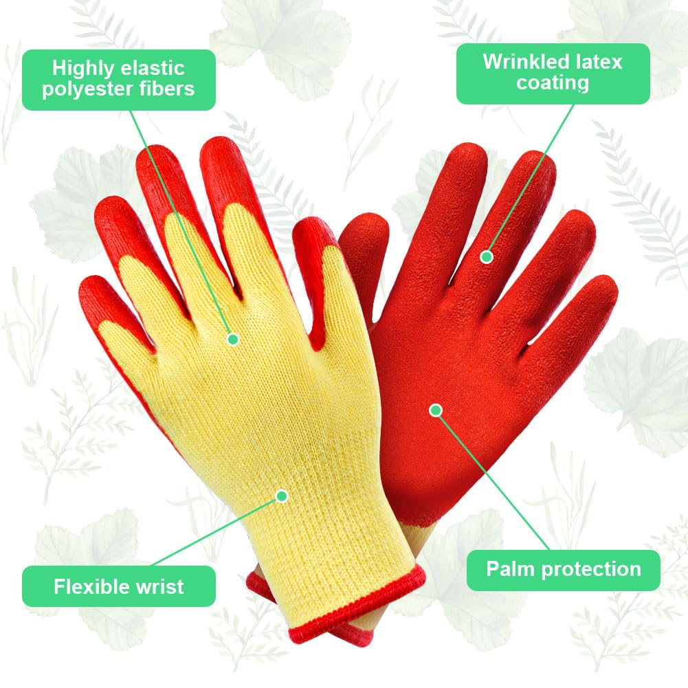OFFCUP Gartenschere, Bypass Baumschere Bequeme, Stahl-klingen Blumenschere Und Ein Paar Grüne Handschuhe, Antihaftbeschichtet Rebschere, Edelstahl-klingen Rosenschere Für Frische Äste Und Zweige