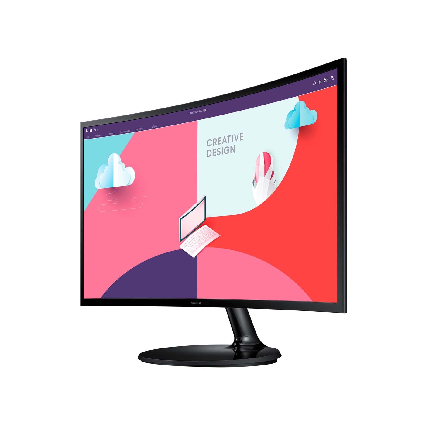 Samsung S36GD Essential Curved Monitor, 27 Inches, PC Screen with VA Panel, Full HD Resolution, 4 ms Response Time, 100 Hz Refresh Rate, Eco Saving Plus, Flicker Free, Black, S27D366GAU