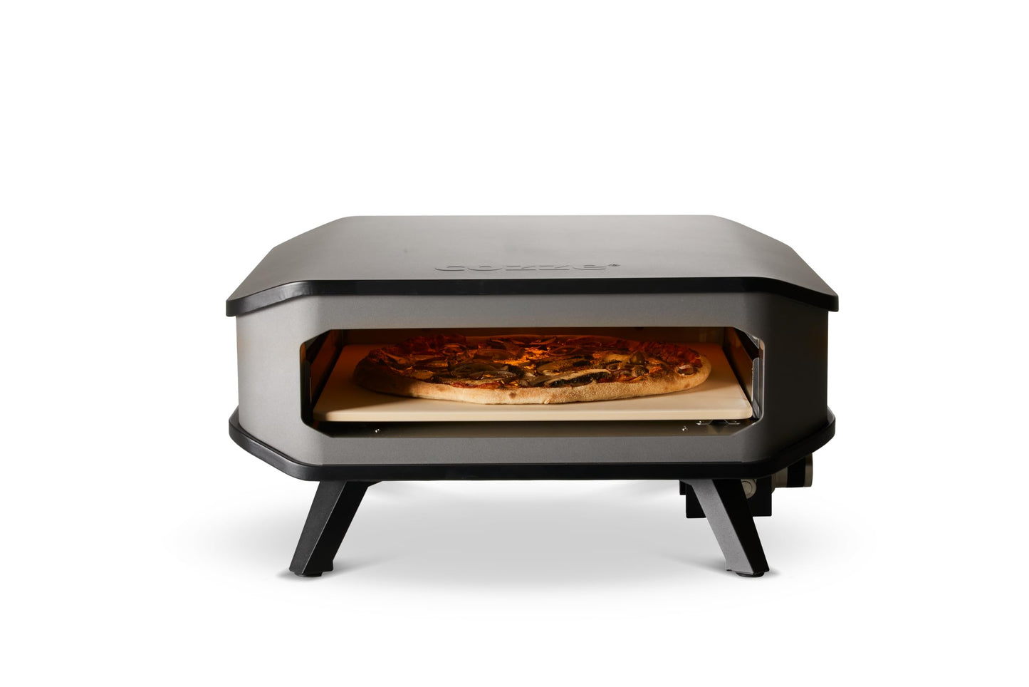 Cozze® 13" Gas-Pizzaofen für den Außenbereich mit Pizzastein und Regler, 5.0 kW 50 mbar – Perfekte Pizzen in nur 2 Minuten