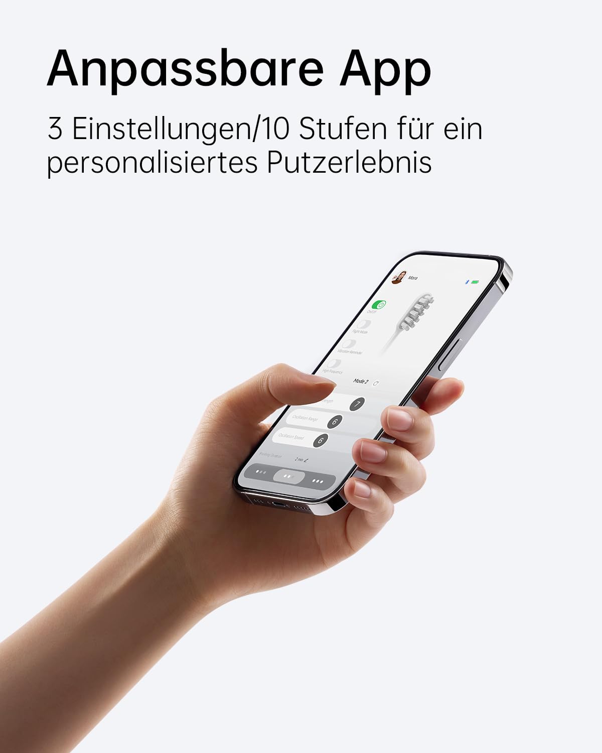 Laifen Wave elektrische Zahnbürste, Oszillation & Vibration elektrische Schallzahnbürste für Erwachsene mit 3 Bürstenköpfen, IPX7 wasserdicht magnetisch wiederaufladbar Reisezahnbürste (ABS weiß)