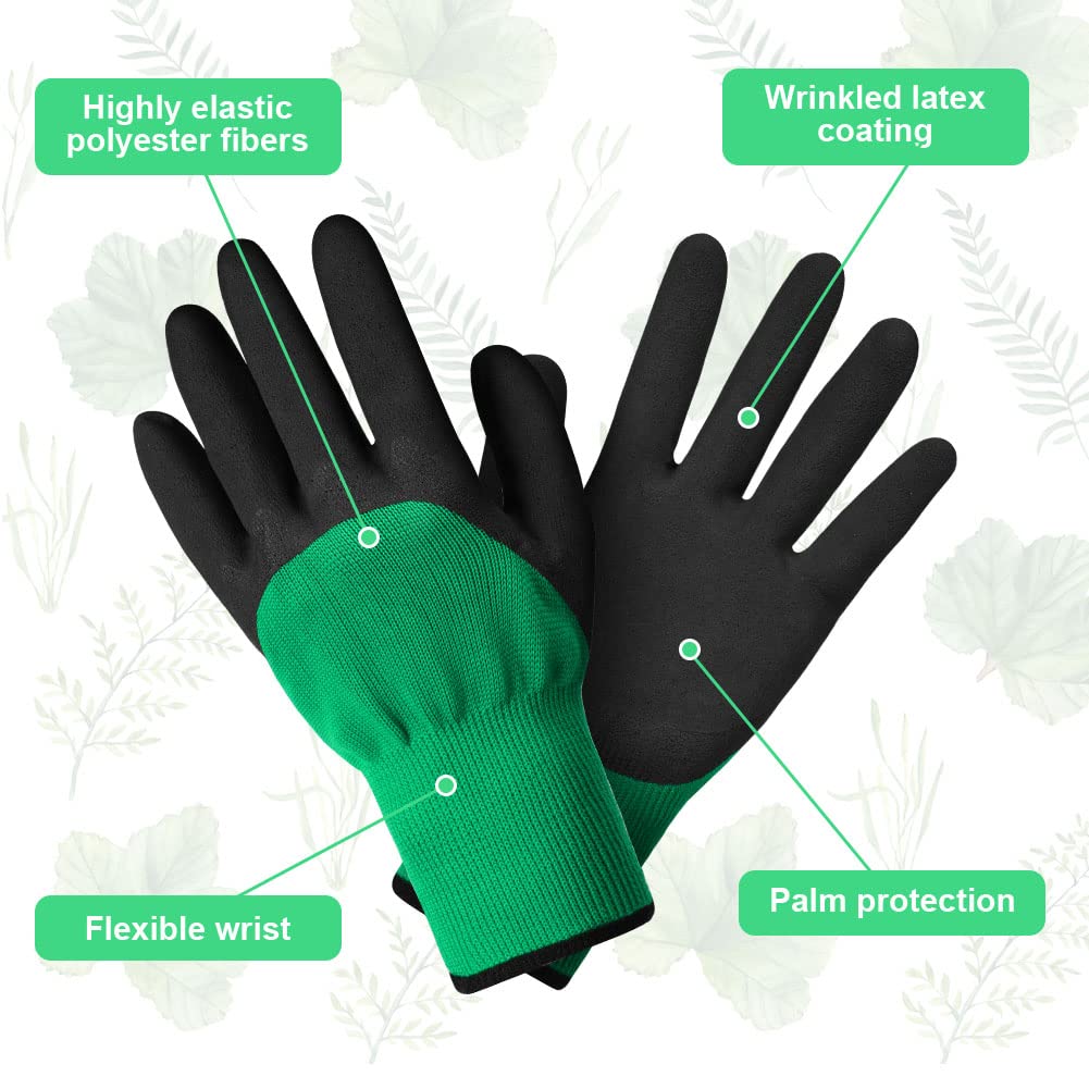 OFFCUP Gartenschere, Bypass Baumschere Bequeme, Stahl-klingen Blumenschere Und Ein Paar Grüne Handschuhe, Antihaftbeschichtet Rebschere, Edelstahl-klingen Rosenschere Für Frische Äste Und Zweige