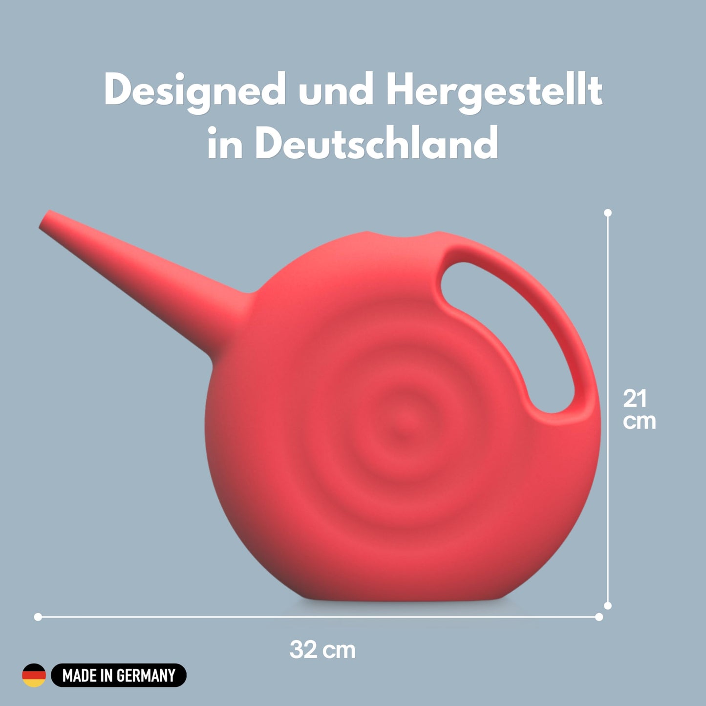 Blowmold.Design Gießkanne in Schwarz – 2 Liter Giesskanne Robust für Innen und Außen - Perfekt für Zimmerpflanzen & Garten