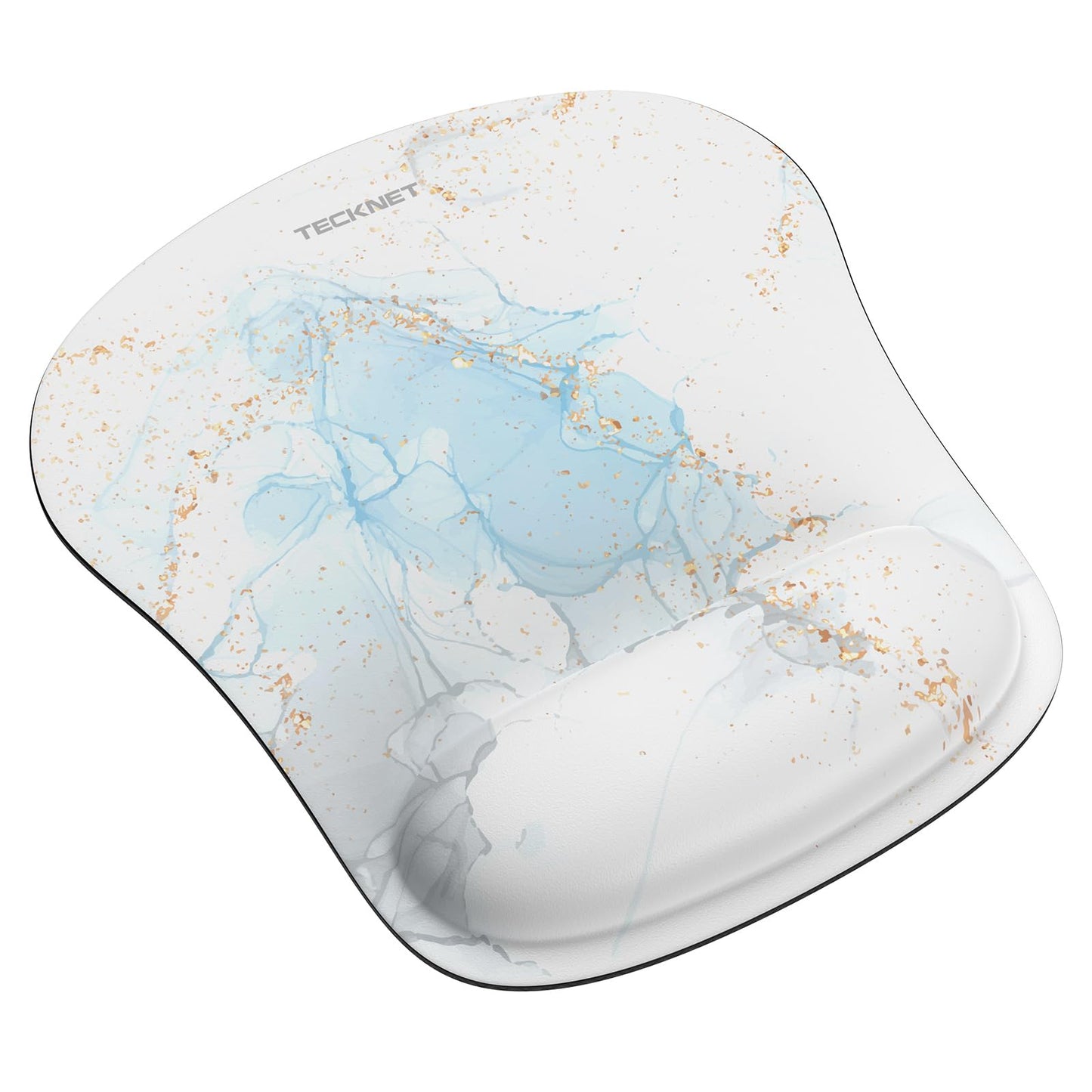 TECKNET Mauspad mit Gelkissen, Memory Foam Mousepad Ergonomisches Wasserdicht Komfort Mausmatte mit Handgelenkpolster Handauflage für Alle Maus Offfice Heim Computer Laptop