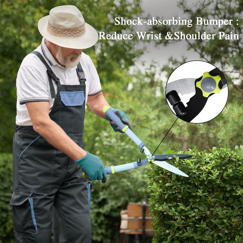 Hortem Gartenschere Set 3 STÜCKE, Scharfe Astschere 72cm, Professionellen Heckenscheren 58cm, Bypass-Baumschere