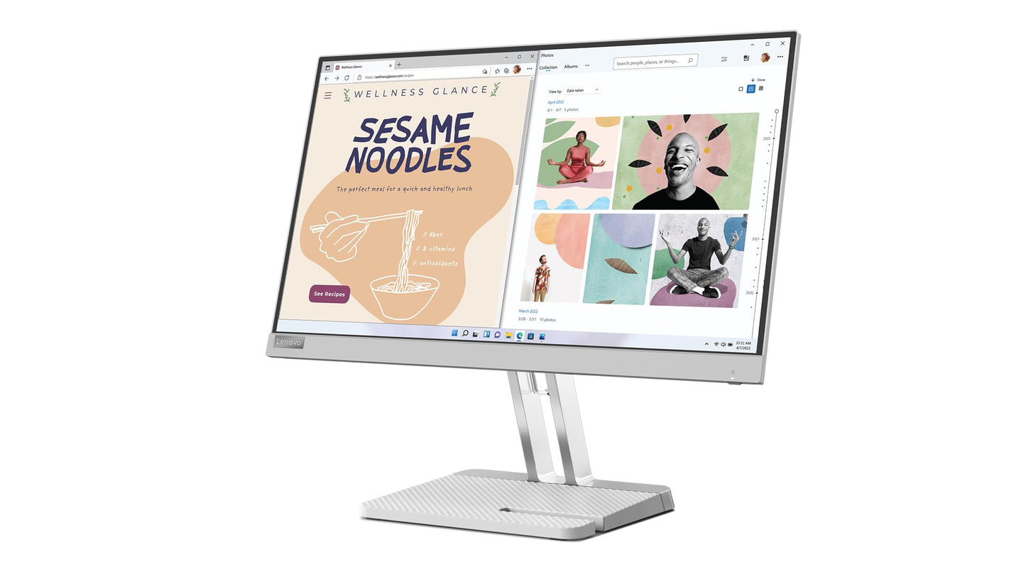 Lenovo L27i-4A | 27" Full HD Monitor | 1920x1080 | 100Hz | 300 nits | 1ms Reaktionszeit | IPS-Panel | HDMI | VGA | integrierte Lautsprecher | entspiegelt | 3,9kg | grau
