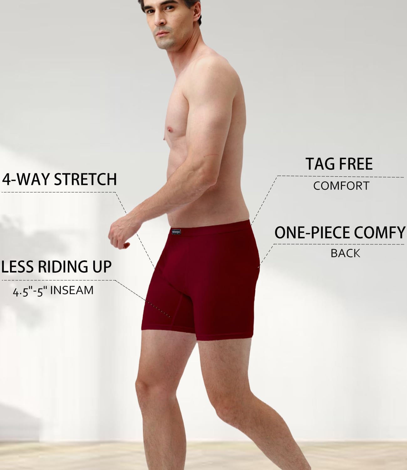 wirarpa Men’s Boxer Shorts (4-Pack)