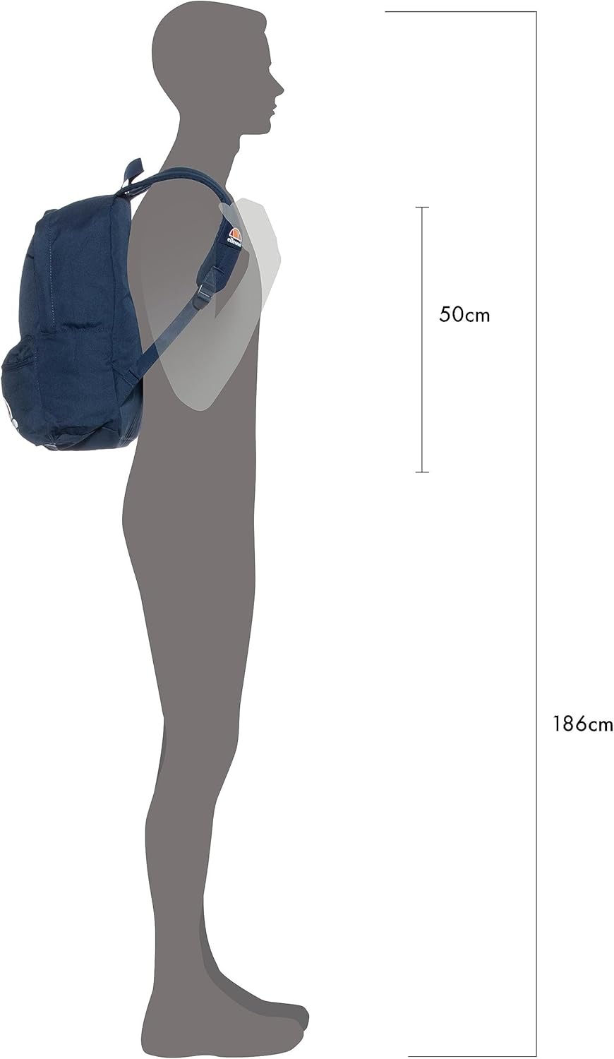 ellesse Unisex Rolby Backpack – Stylish & Functional Marine Blue Backpack