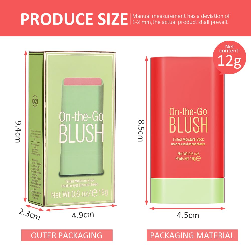 LOPHE Cream Blush Stick - 3 Pieces Set