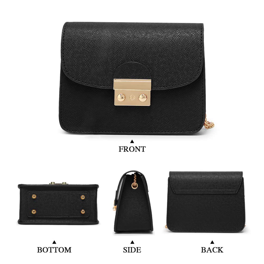 Mini Crossbody Bag for Women – Vintage Clutch Shoulder Bag with Chain Strap