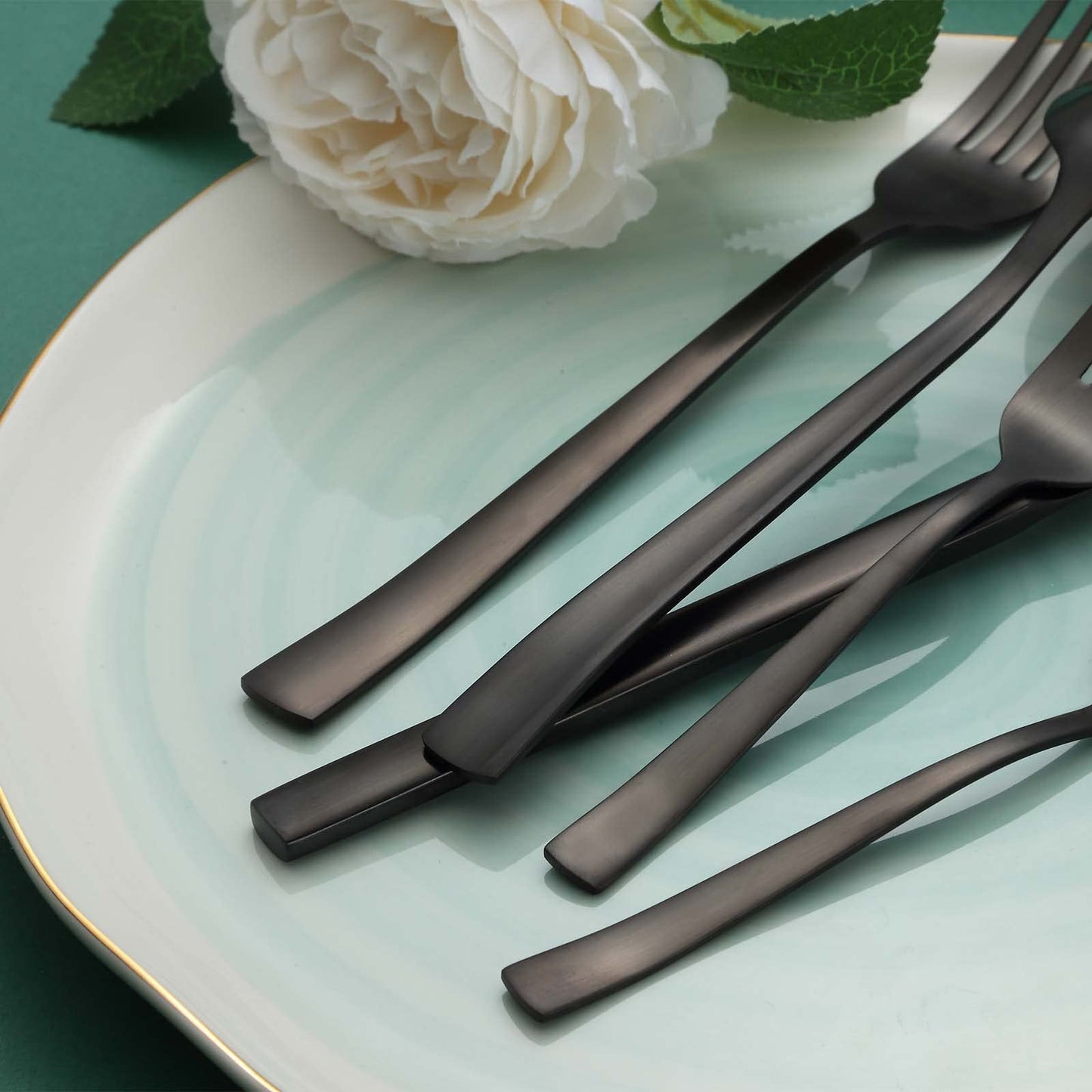 BEWOS Besteck Set für 6 Personen, 30 teilig Essbesteck Set inkl. Messer, Gabel, Löffel, Besteck Edelstahl Spiegelpoliert, Spülmaschinenfest
