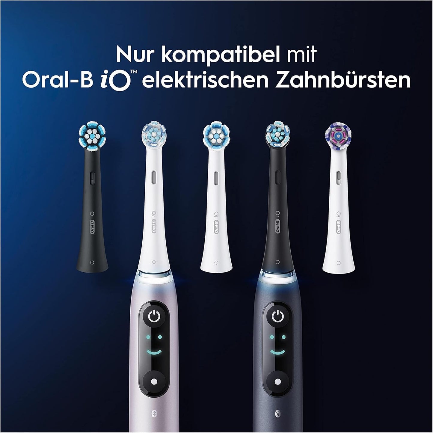 Oral-B iO Ultimative Reinigung Aufsteckbürsten für elektrische Zahnbürste, 10 Stück, ultimative Zahnreinigung, Zahnbürstenaufsatz für Oral-B Zahnbürsten, briefkastenfähige Verpackung, schwarz
