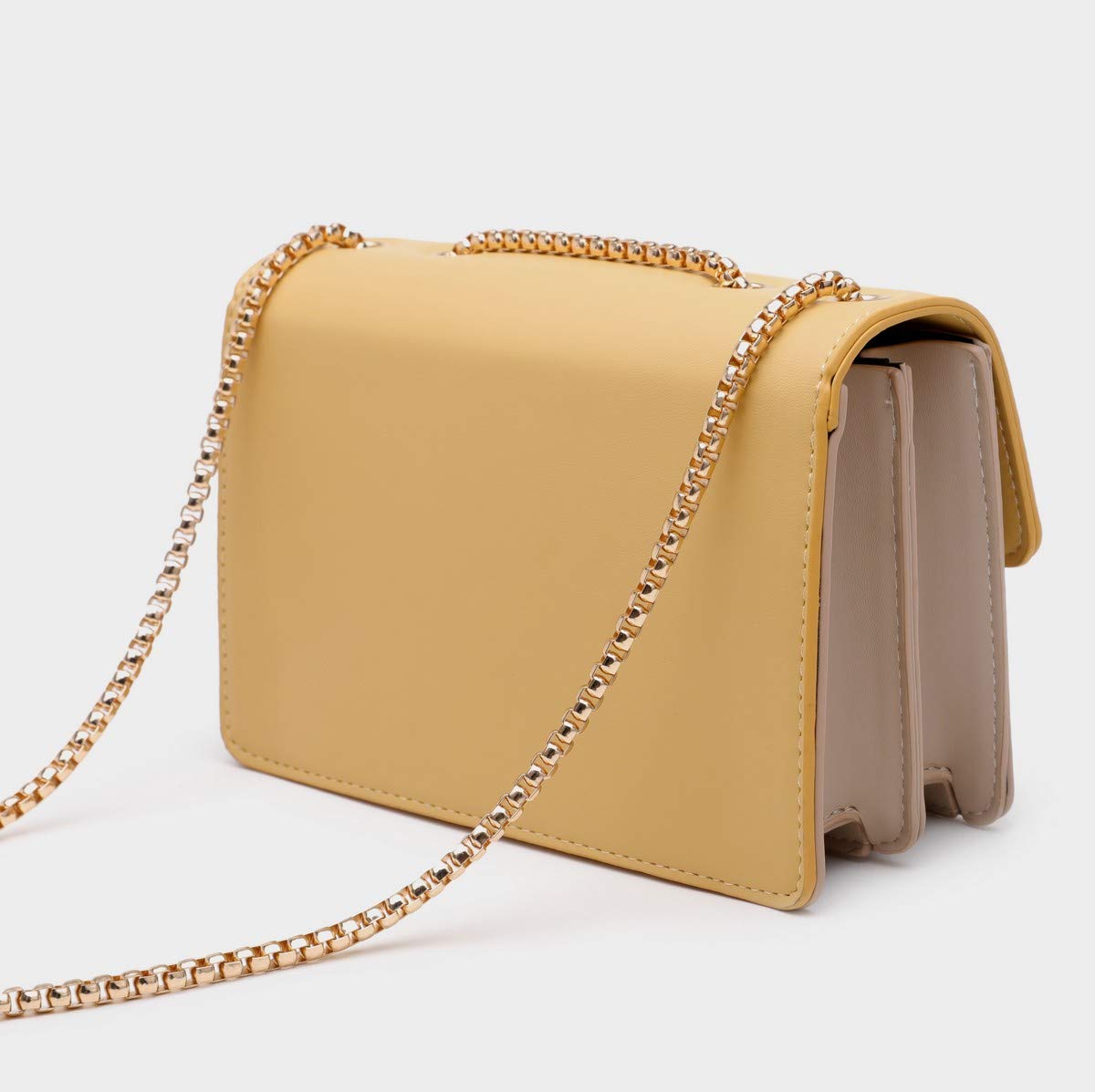 Color-Block Chain Shoulder Bag