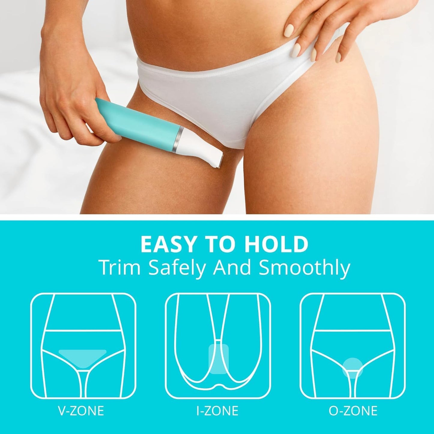 Bikini Trimmer für Frauen Schamhaare 2 in 1 Eletctric Rasierer für Frauen Wiederaufladbarer Eletctric Rasierer für Frauen IPX7 Wasserdicht Bikini Trimmer für Achselbein Arm Körper Gesicht (Roségold)