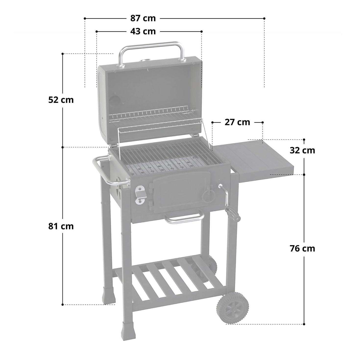 TAINO HERO XL BBQ Smoker GRILL CART Charcoal Grill Grill Fireplace Stand Grill Smoker Accessories