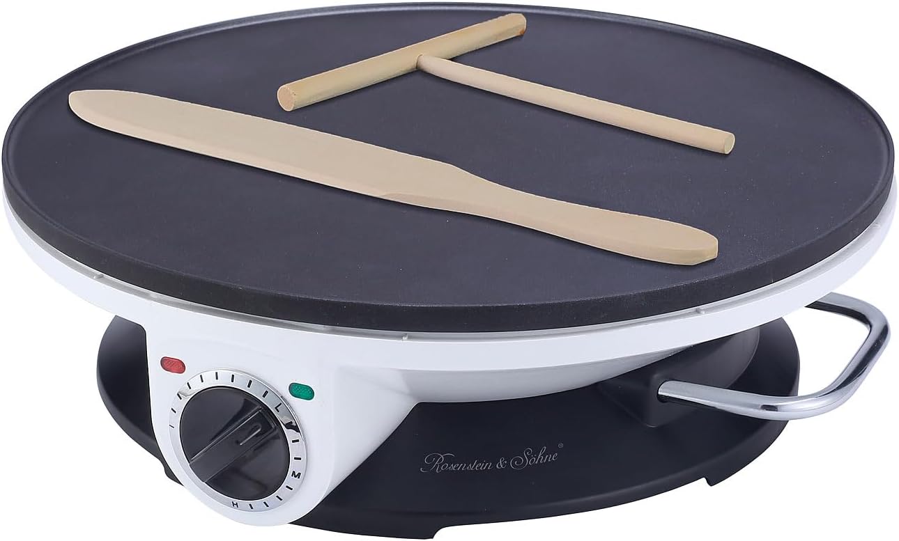 Rosenstein & Söhne XXL-Crêpes-Maker mit Antihaftbeschichtung, 1.200 Watt, Ø 32 cm