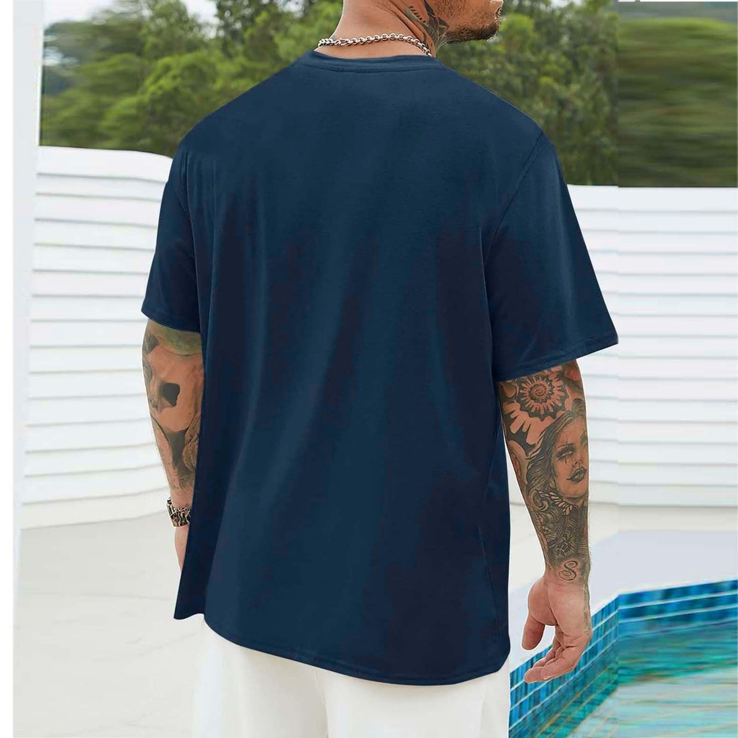 Qixiu Men’s Oversized Vintage T-Shirt