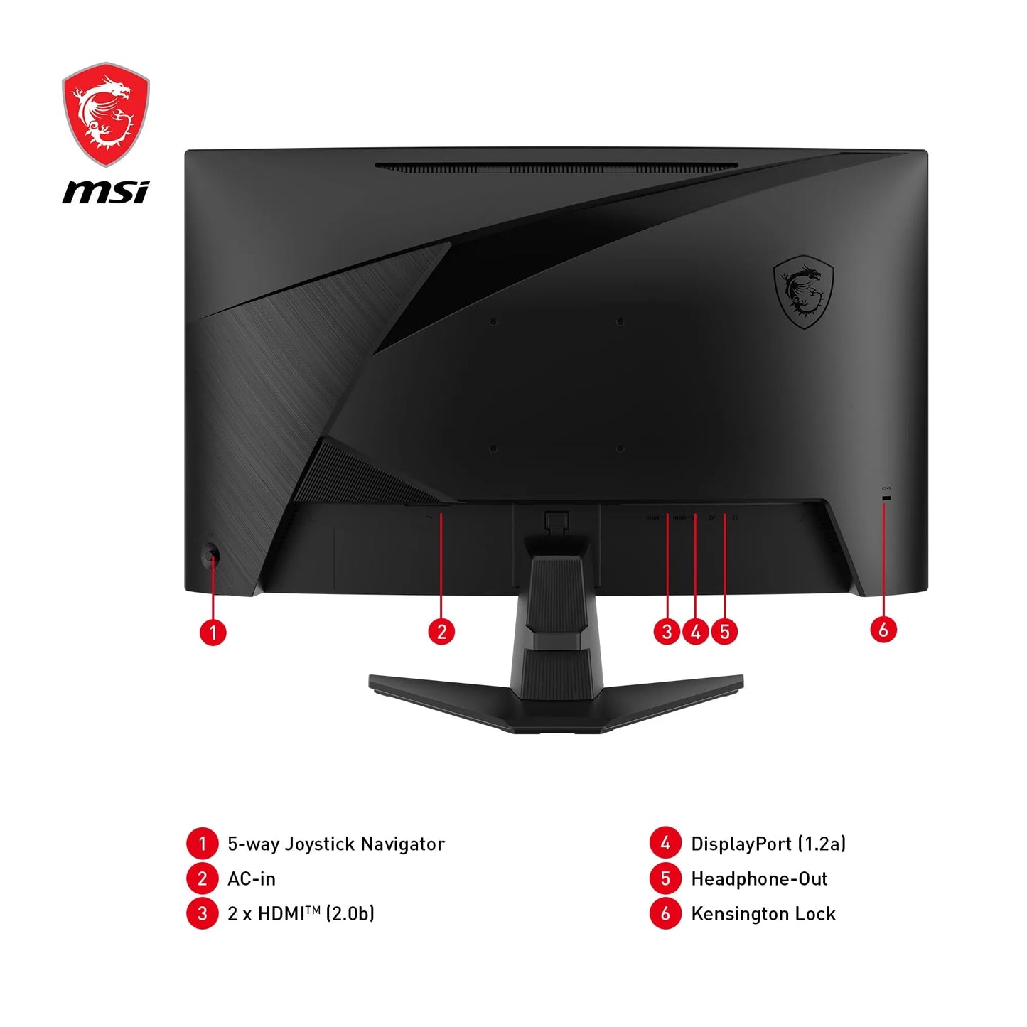 MSI G2422C 23,6 Zoll FHD Curved Gaming Monitor - 1500R 1920 x 1080 VA Panel, 180Hz / 1ms, Adaptive Sync - DP 1.2a, HDMI 2.0b CEC