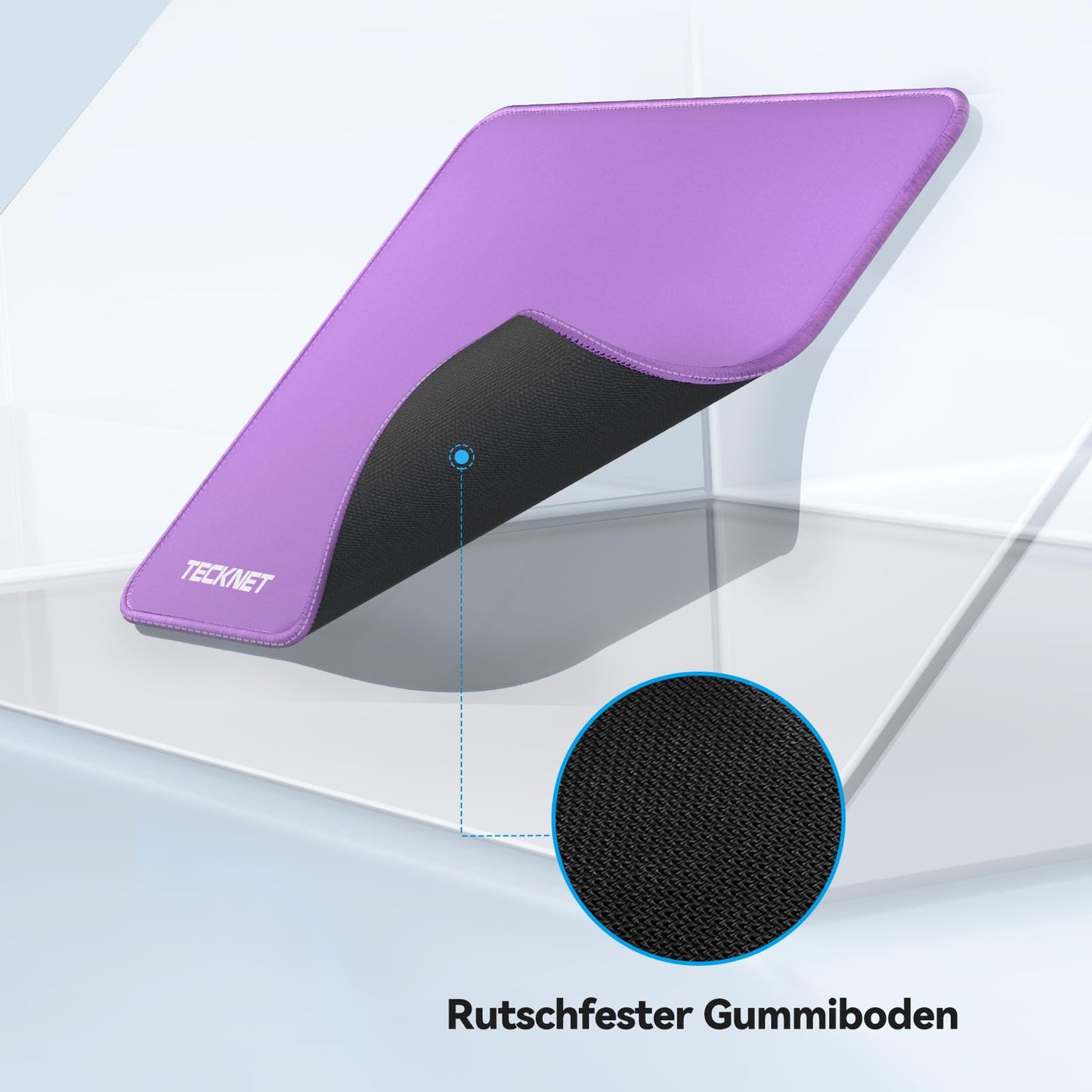 TECKNET Mauspad, 280 x 210 mm Gaming Mousepad mit Wasserdicht und Rutschfester Gummi für PC-Büro, Arbeit, Gaming, Studium, Laptop, Computer, Zuhause-Schwarz