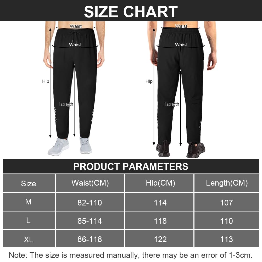 Men’s Jogging Pants – Lightweight Sport Trousers with Pockets