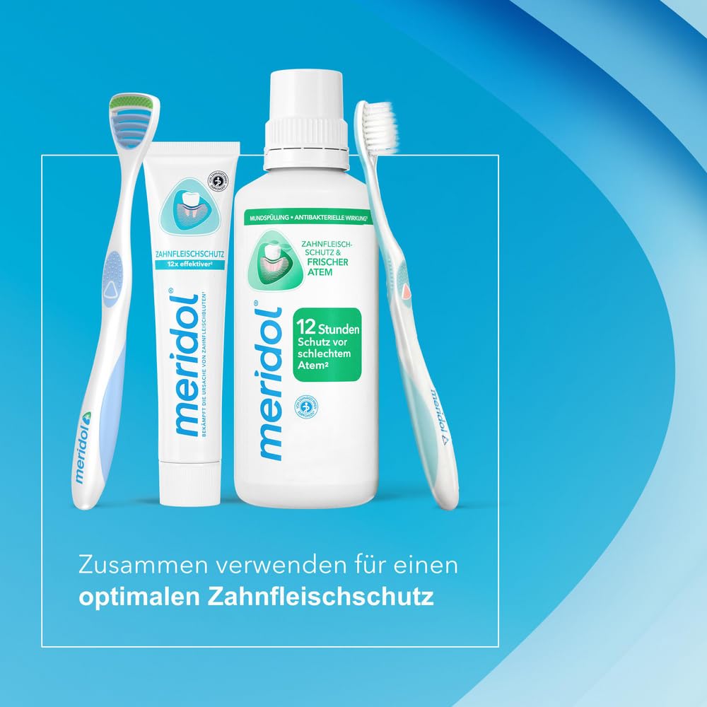 meridol Zungenreiniger SICHERER ATEM, 1 x 1 Stück - Zungenreiniger entfernt bakterielle Zungenbeläge & reinigt die Zunge sanft und effektiv