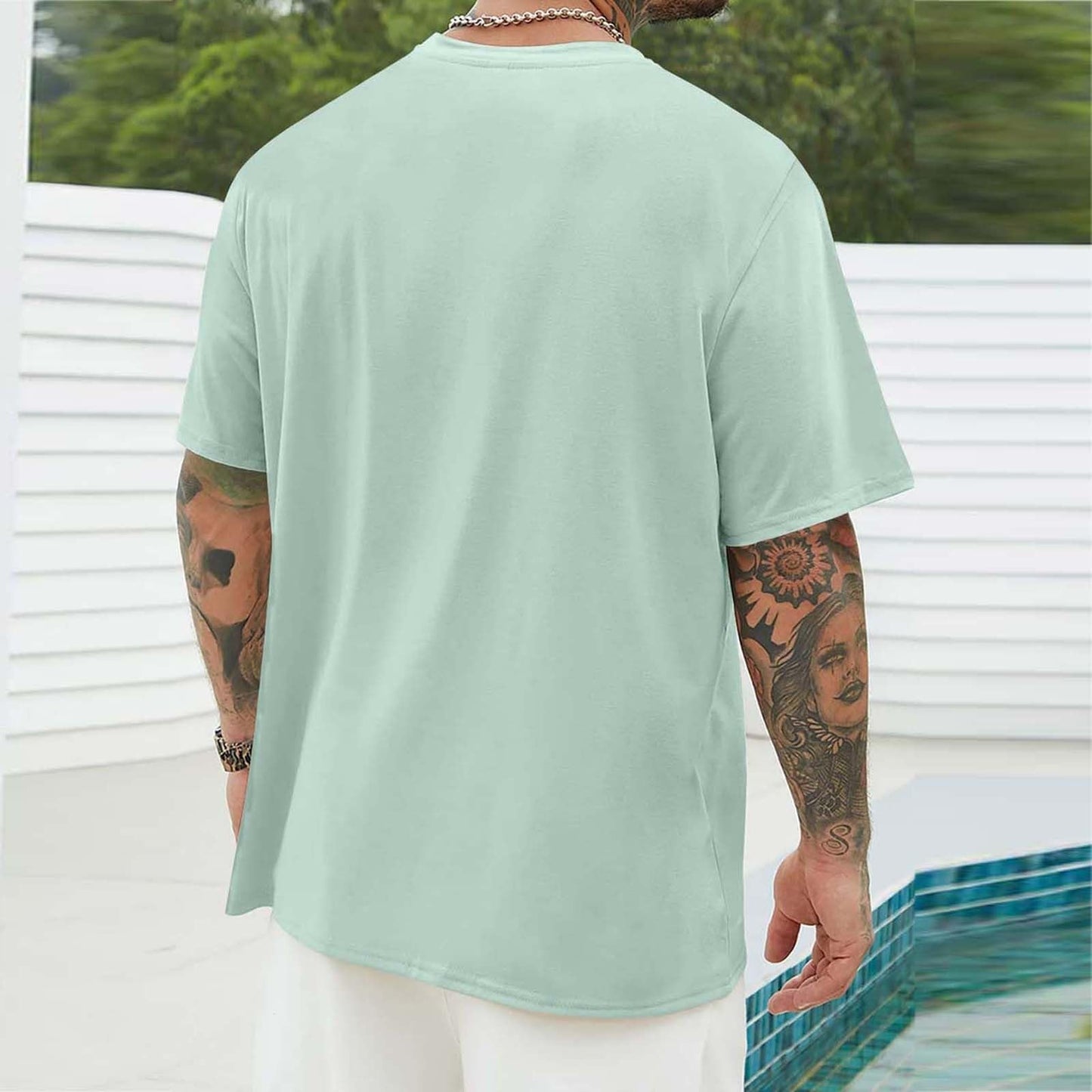 Qixiu Men’s Oversized Vintage T-Shirt