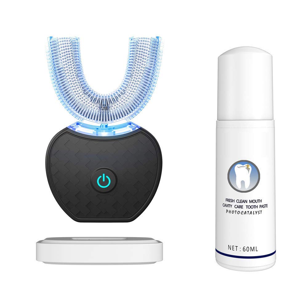 Elektrische Ultraschall-Zahnbürste, Automatische 360 ° Ultraschall-Elektrozahnbürste, Cold Tooth Whitening Instrument Automatische Zahnbürste, Elektrische Schallzahnbürste für Erwachsene