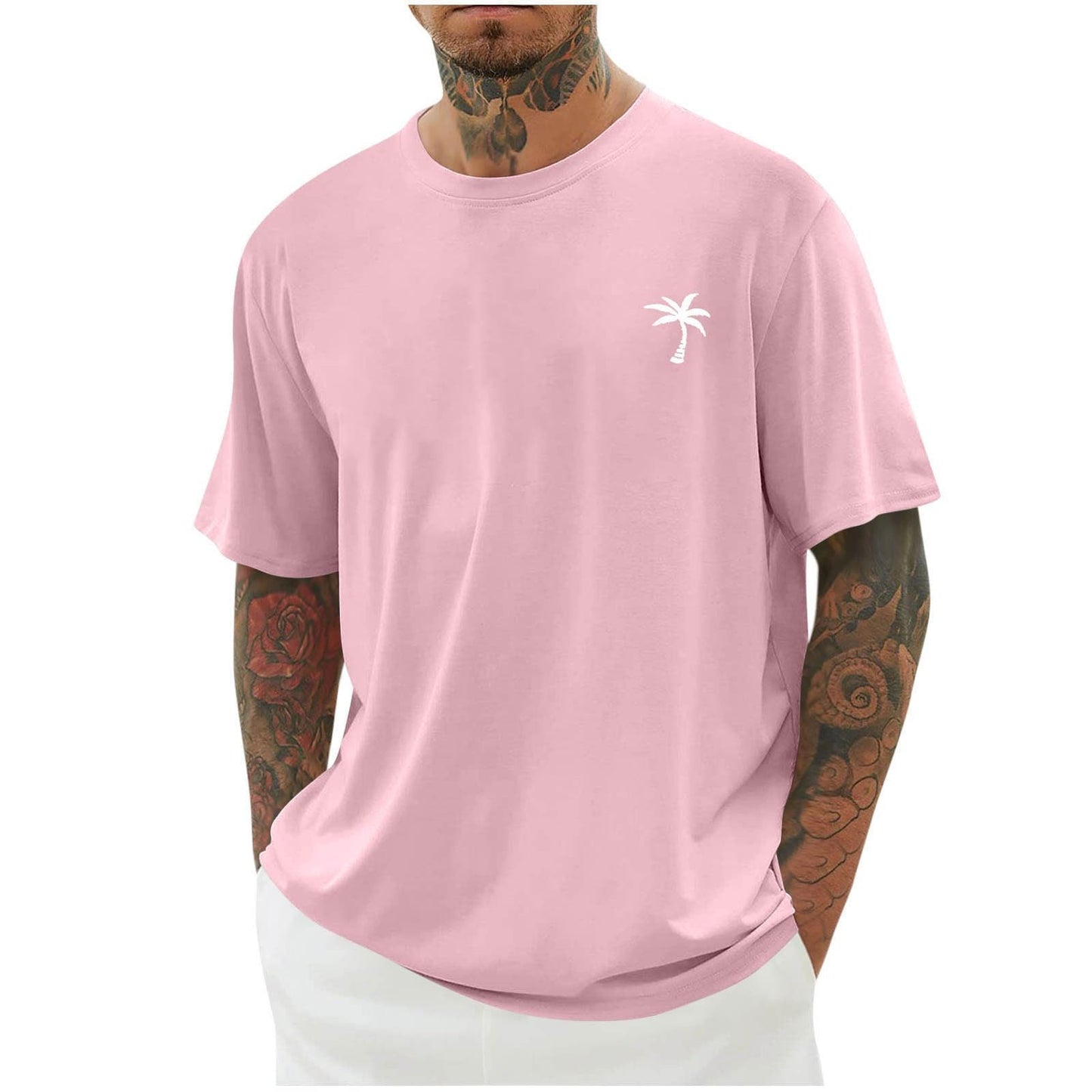 Qixiu Men’s Oversized Vintage T-Shirt