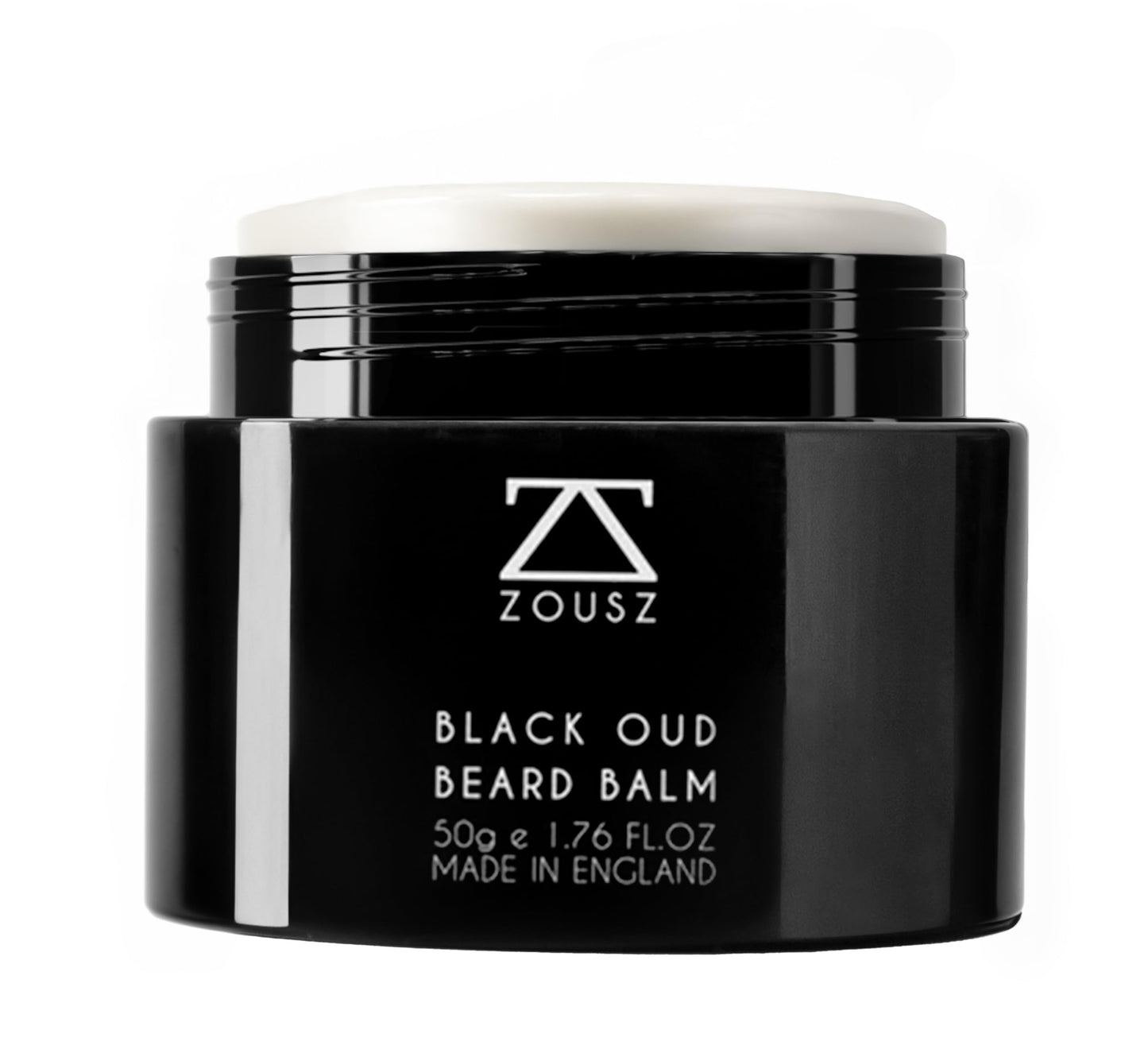 ZOUSZ Black Oud Bartbalsam für Männer mit Sheabutter – Premium-Bartbalsam/Bartspülung/Bartweichmacher Herren | Das ultimative nicht fettender Bartpflege für Männer, 50 ml