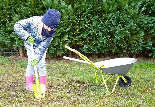 small foot Großes Gartenset aus Holz und Metall, mit Schubkarre, Spaten, Harke uvm., ab 3 Jahren, 12014