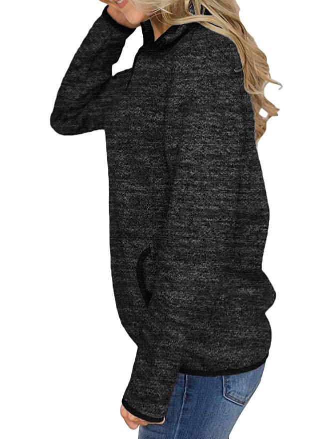 iWoo Women’s 1/4 Zip Pullover Sweatshirt – Casual Long Sleeve Top