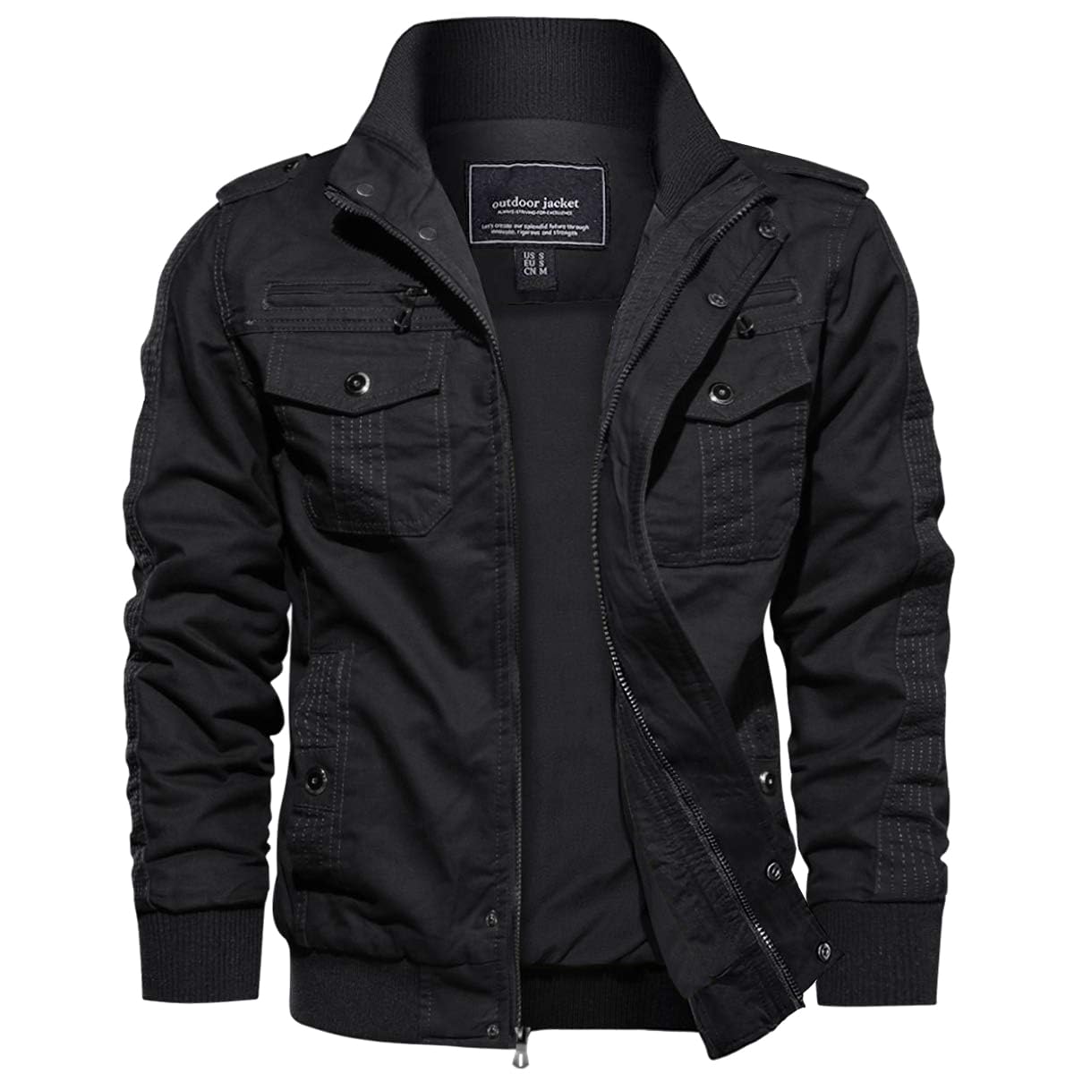 EKLENTSON Men’s Utility Jacket – Lightweight Spring Cargo Jacket