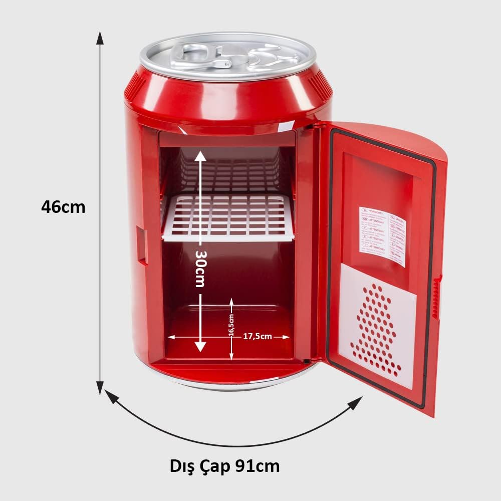 COCA-COLA COOL CAN 10 AC/DC MINI-KÜHLSCHRANK, 9,5 L, COCA-COLA-DESIGN, 12 V/230 V
