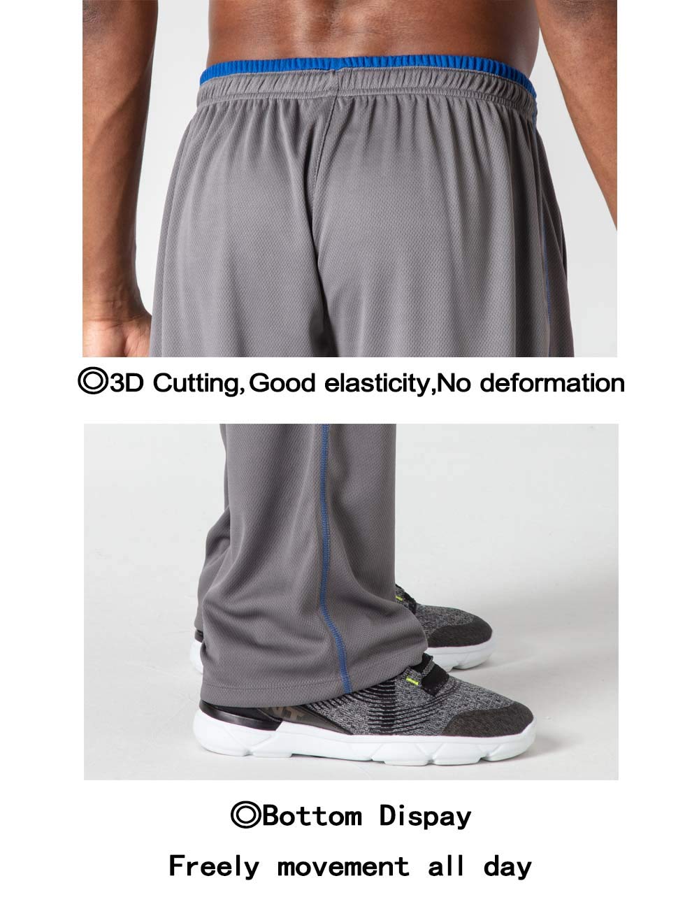 KEFITEVD Men’s Lightweight Jogging Pants with Zip Pockets