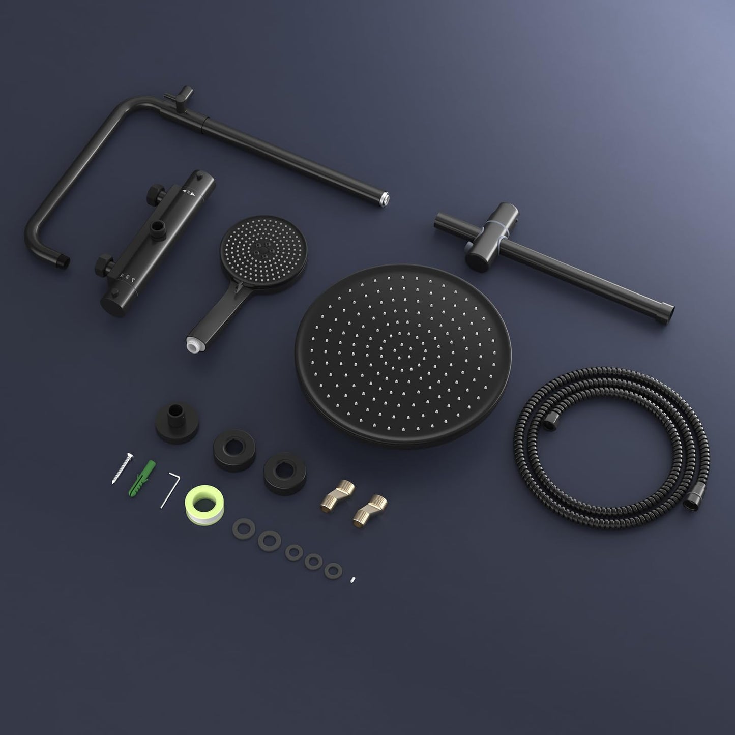 Rainsworth Thermostatic Shower System Round Rain Shower Set