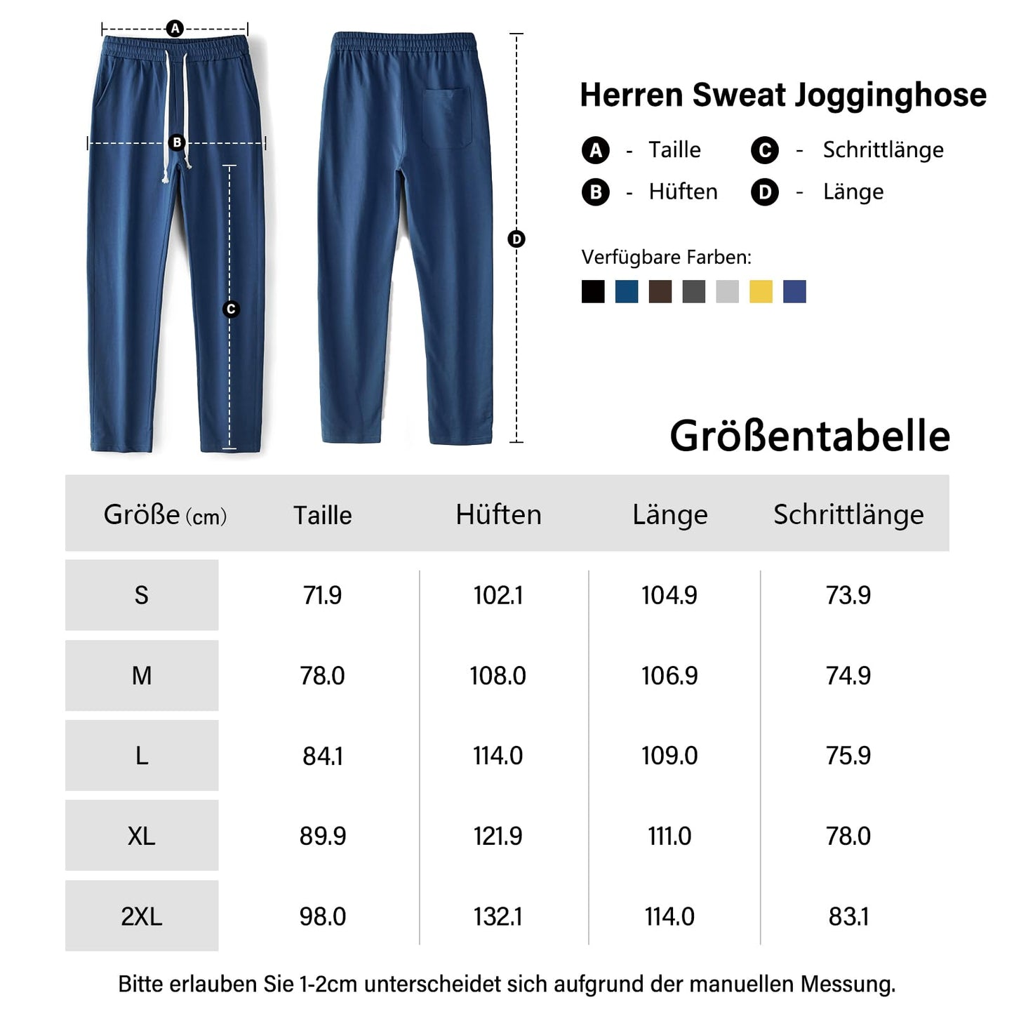 Men's Cotton Jogging Pants Sport Trousers