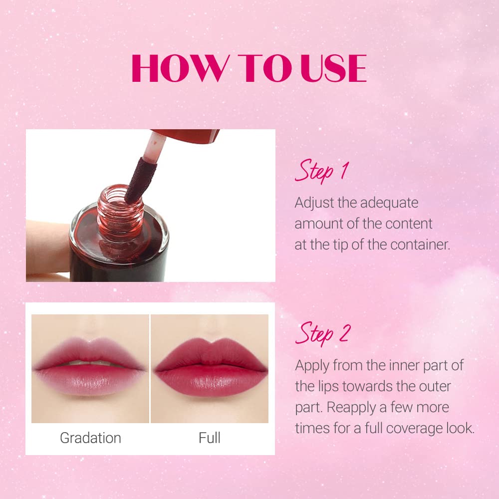 ETUDE HOUSE Dear Darling Water Tint Strawberry Ade (21AD) Lightweight Non-Sticky Lip Tint (K-Beauty)