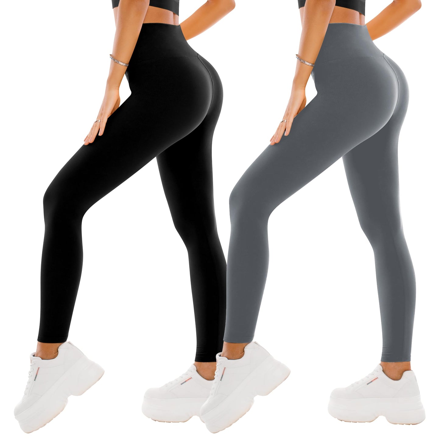 SINOPHANT 2-Pack High Waist Leggings for Women
