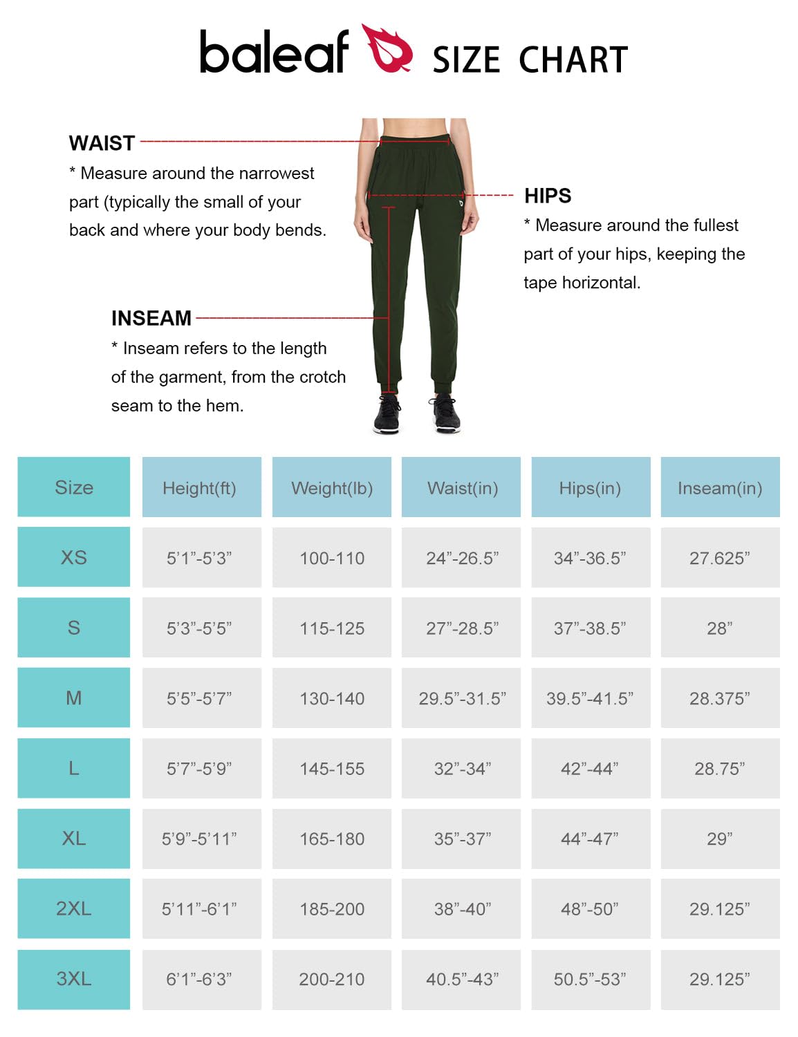 baleaf Women's Lightweight Jogging Pants