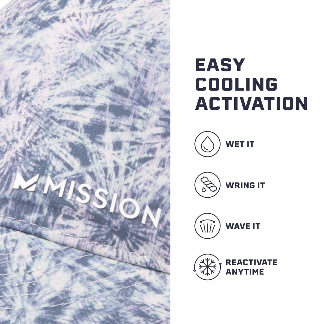 MISSION Cooling UPF Performance Hat - Unisex One Size Cap for Workouts, Golf & Running - Sweat & Water Activated Technology