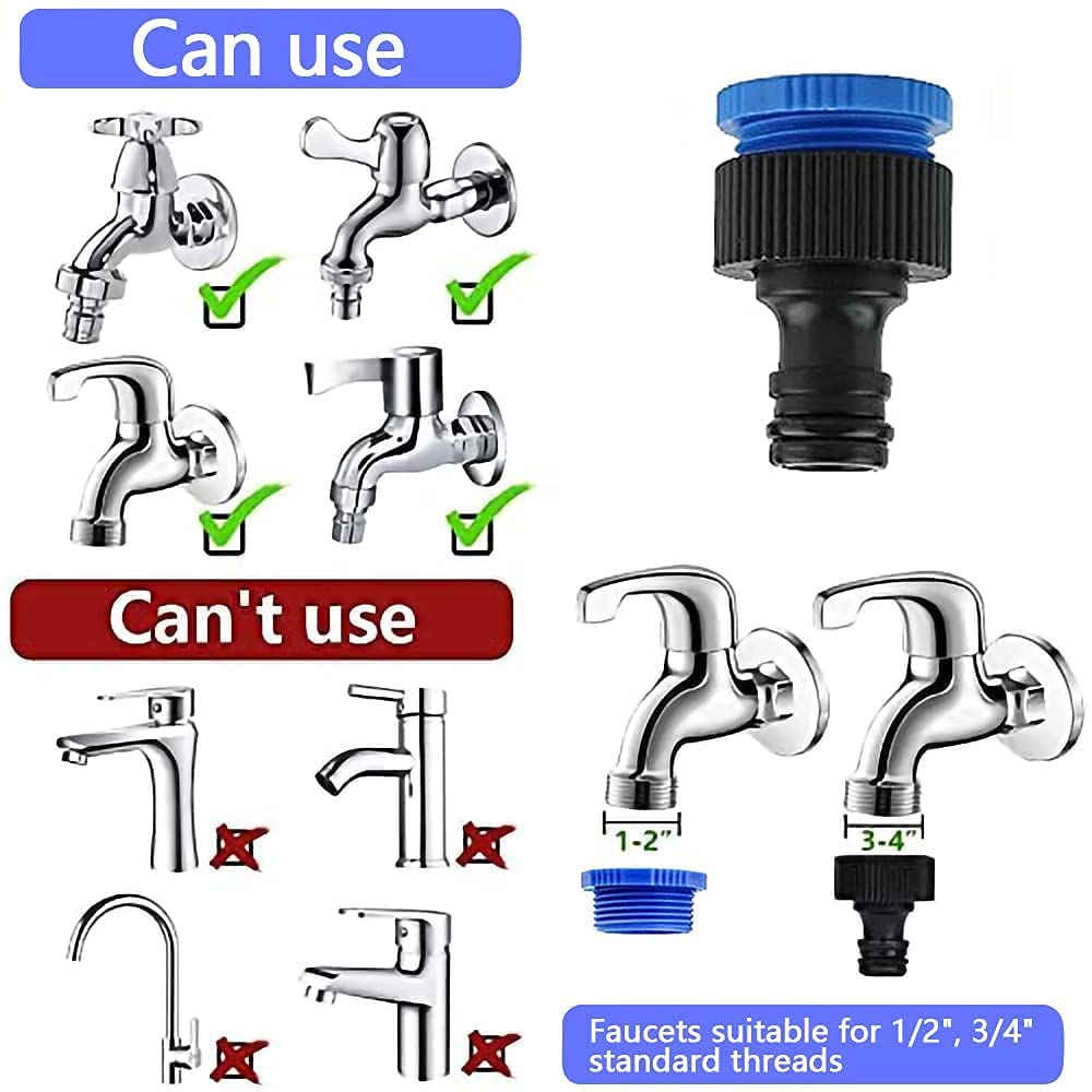 Yiting Gartenschlauch Flexibler 5m 10m 20m 15m 30m 45m 50m 60m, 3-Mal Magischer Flexibel Garten Schlauch Wasserschlauch mit 8 Modi Wassersprühpistole und Adapter 3/4"&1/2" Schlauchverbindungs-Fittings